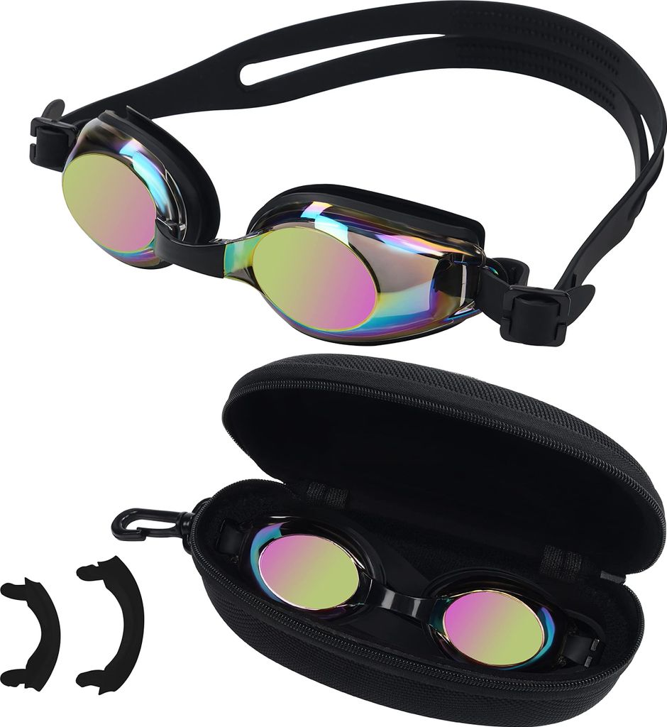 Bezzee Pro Schwarze Kinder Schwimmbrille - UV Schutz & Produktbild 