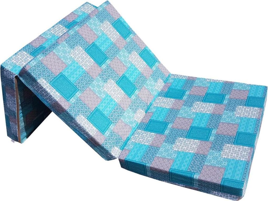 Klappmatratze 195x65x10 cm - 006, 3-teilig, bequem, tragbar, Campingmatratze für Gäste und Reisen