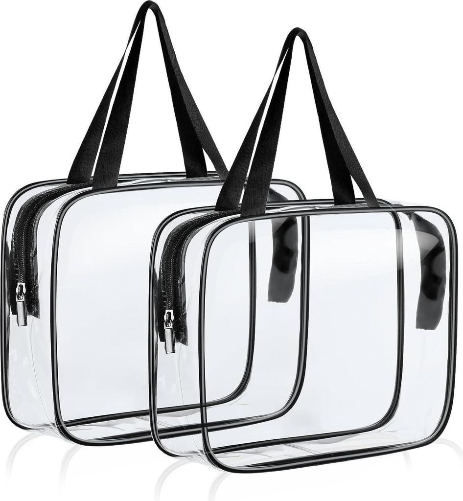 Aucuu Kulturtasche Transparent 2 Stück Kosmetiktasche Produktbild 