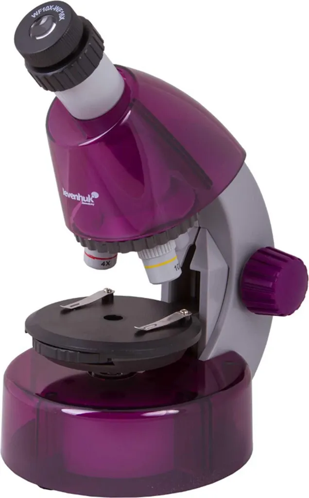 Microscope monoculaire enfant LabZZ M101 : loupe binoculaire éducative violet
