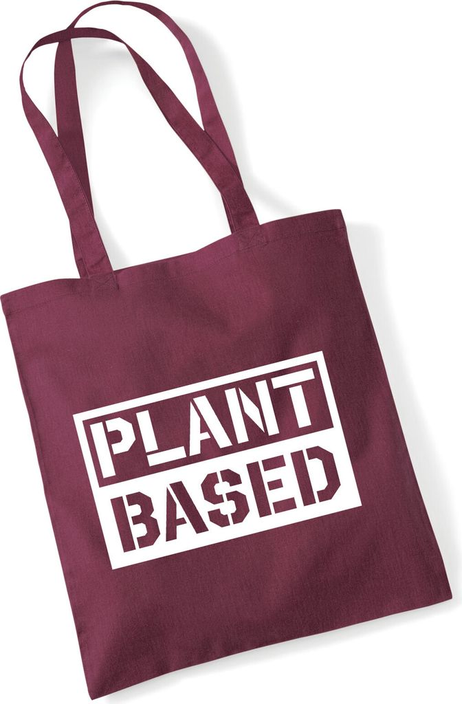 Huuraa Jutebeutel Plant Based Modern 10 Liter Burgundy Baumwolle Tasche Geschenkidee