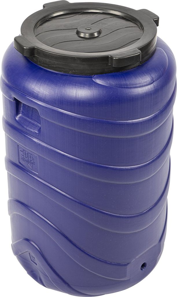 Weithalsfass Futtertonne 130 Liter Sauerkrautfas Kunststoff Regen Fass Gepäcktonne blau