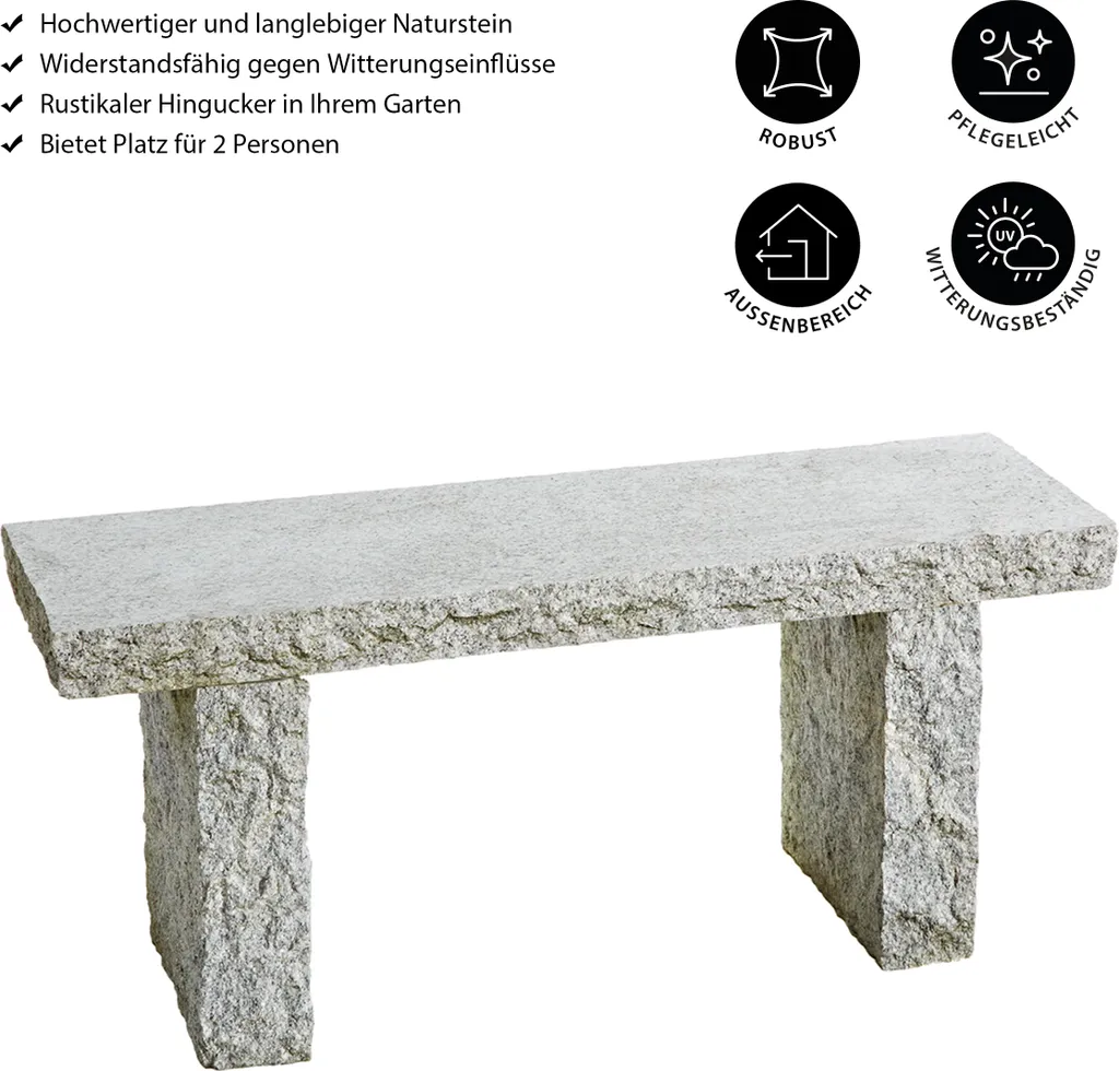Dehner Granit-Laterne 'Shinzendou' – 95 X 38 X 38 Cm, Beige, Mit Solar-LED-Beleuchtung