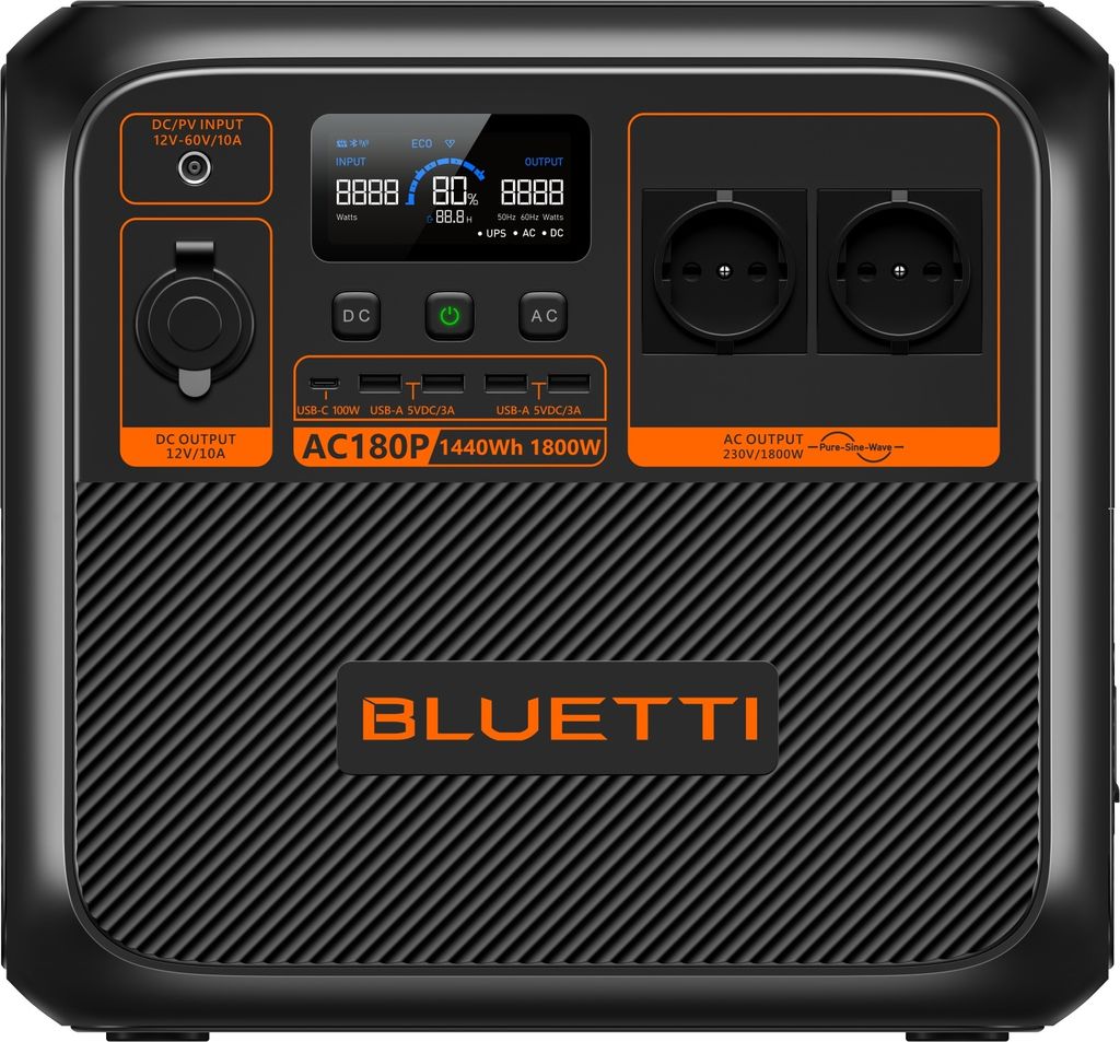 PowerOak Bluetti AC180P, litio-eisen-fosfato (LiFePO4), Immagine del prodotto 
