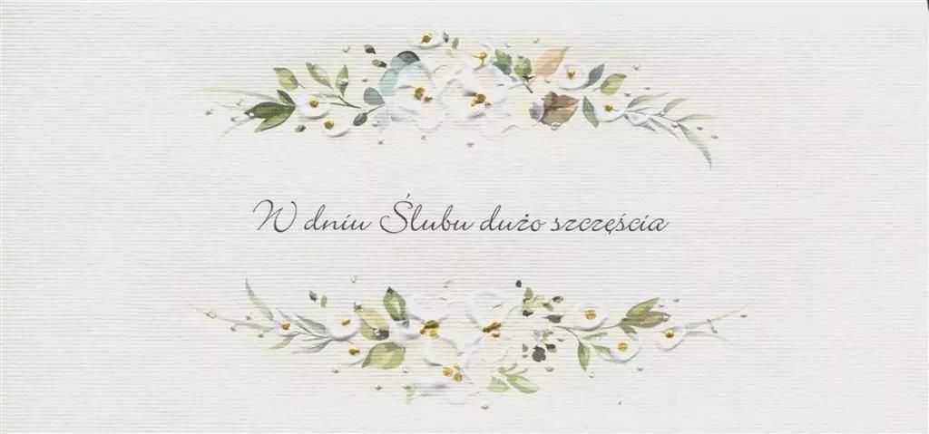 Hochzeitskarte DL S58 – Viel Glück, Blumen – MAK