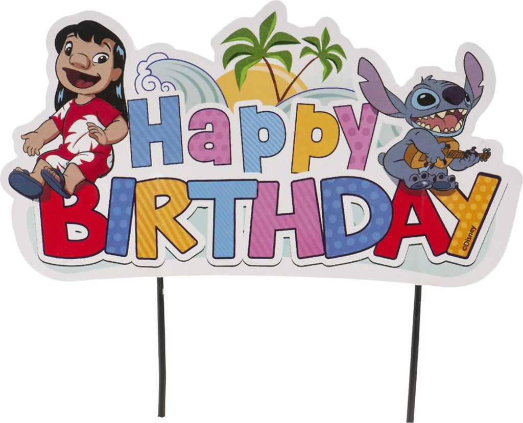 Topper per torta a punto - 16,5x13cm Compleanno Immagine del prodotto 
