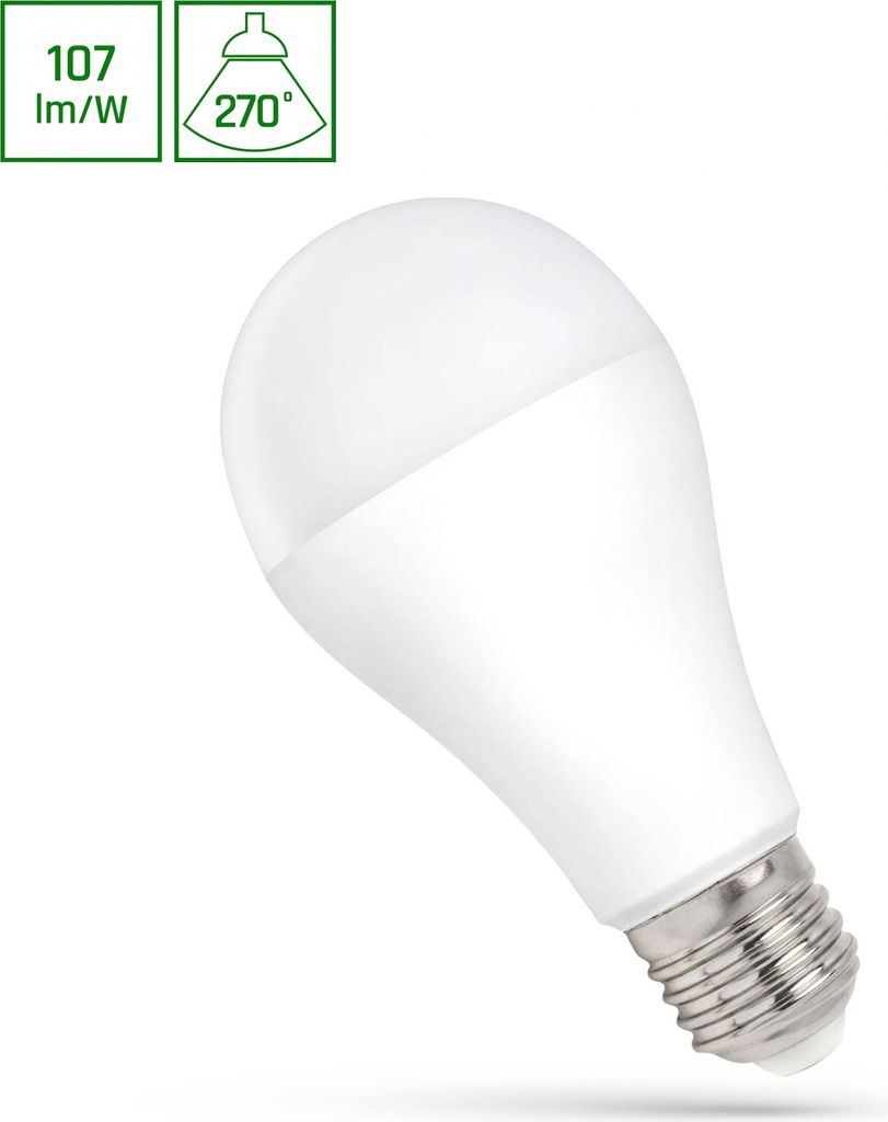 Spectrum LED Leuchtmittel Birnenform 15W = 104W E27 matt 1600lm Tageslichtweiß 6000K 270°