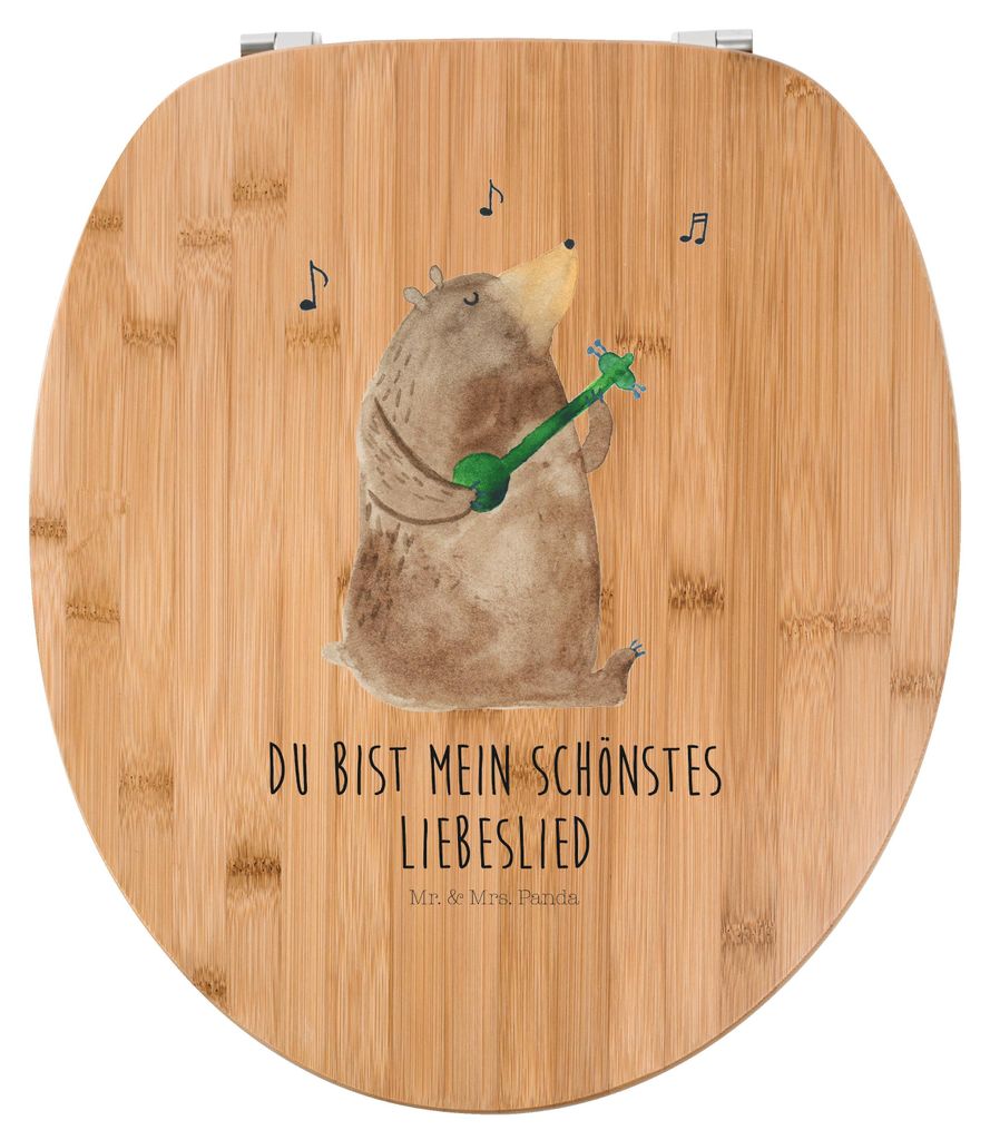 Mr. & Mrs. Panda Klobrille Bär Lied - Transparent - Geschenk, Teddy, WC Brille, klo deckel, Valentinstag, Klodeckel, Frau, Liebe, Spruch, Toilette...