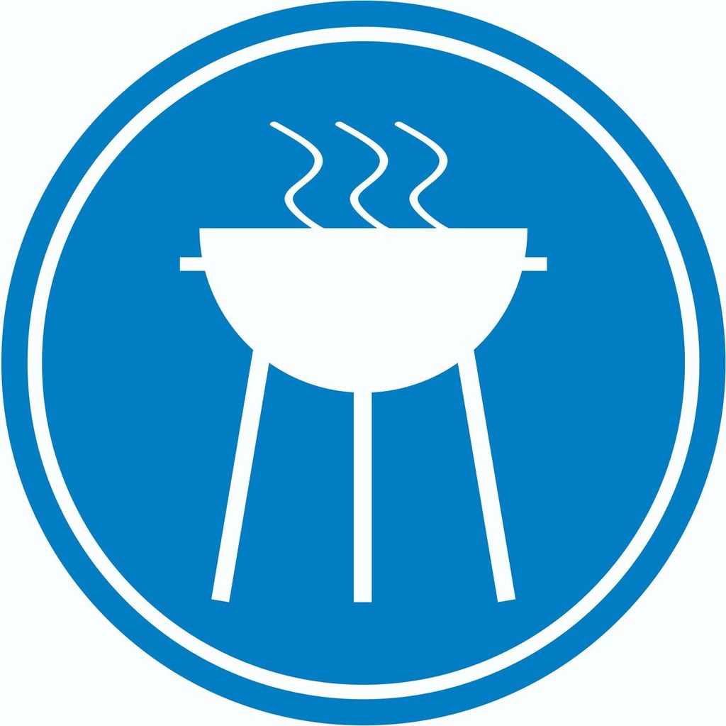 Grillplatz Aufkleber Kreis Ø600mm