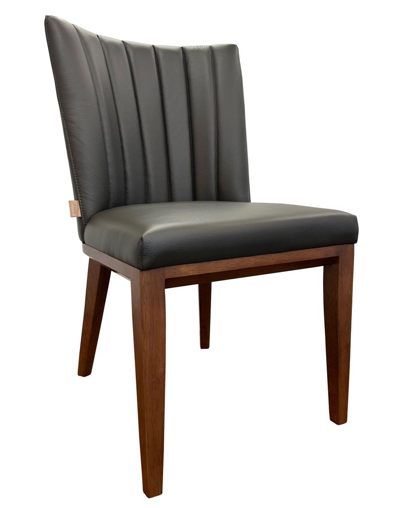 Design Echtleder Esszimmerstuhl, Sitzkomfort, robustes Hartholz, Nosag-Federn, 1,3mm echt Dick Leder, bis 150kg belastbar, Büro, Küche, Gastro Fe...
