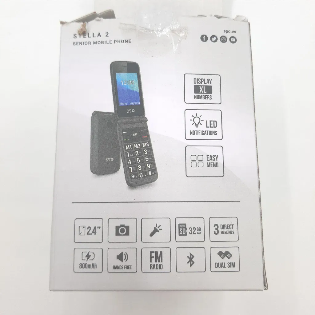 Téléphone Senior Facile à Utiliser SPC Stella 2 Large Écran Couleur SOS