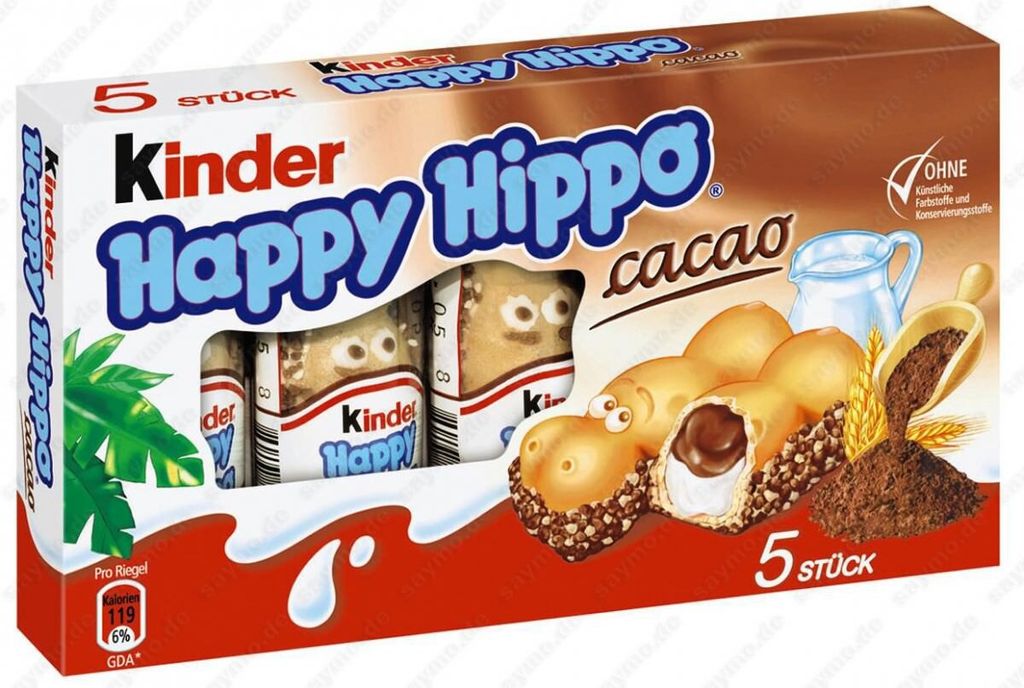 kinder Happy Hippo Cacao103,5g Immagine del prodotto 