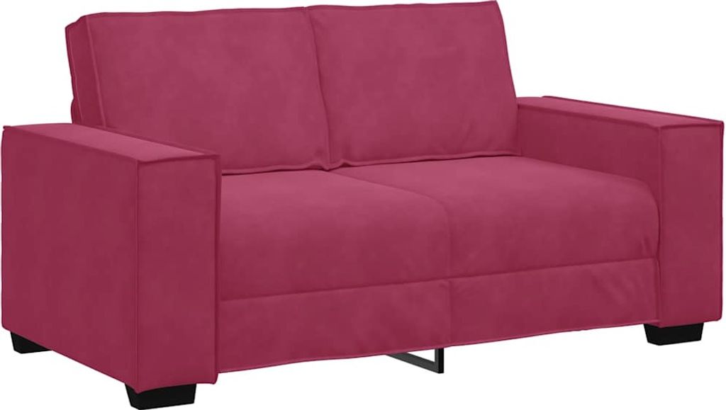 2-Sitzer-Sofa Weinrot 160x78x84 cm Samt