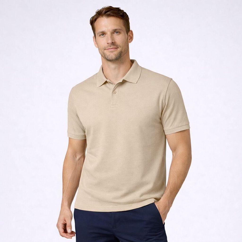 Herren Poloshirt sand Gr. 4XL : 4XL : sand : 65% Baumwolle Produktbild 