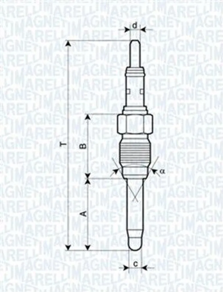 Magneti Marelli 062900084304 Candeletta Preriscaldo UX28A per Alfa Romeo e Fiat