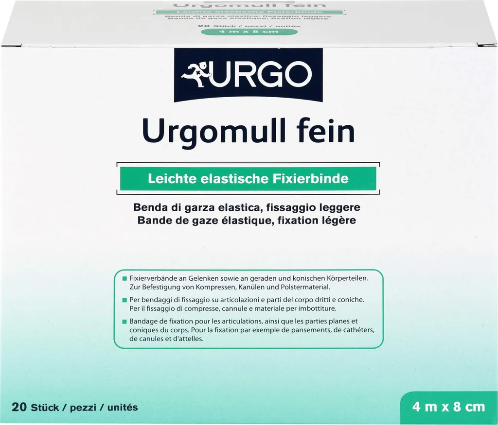 Urgomull fein 4mx8cm - Set 20 Bende Elastiche per Medicazioni Sicure - 2
