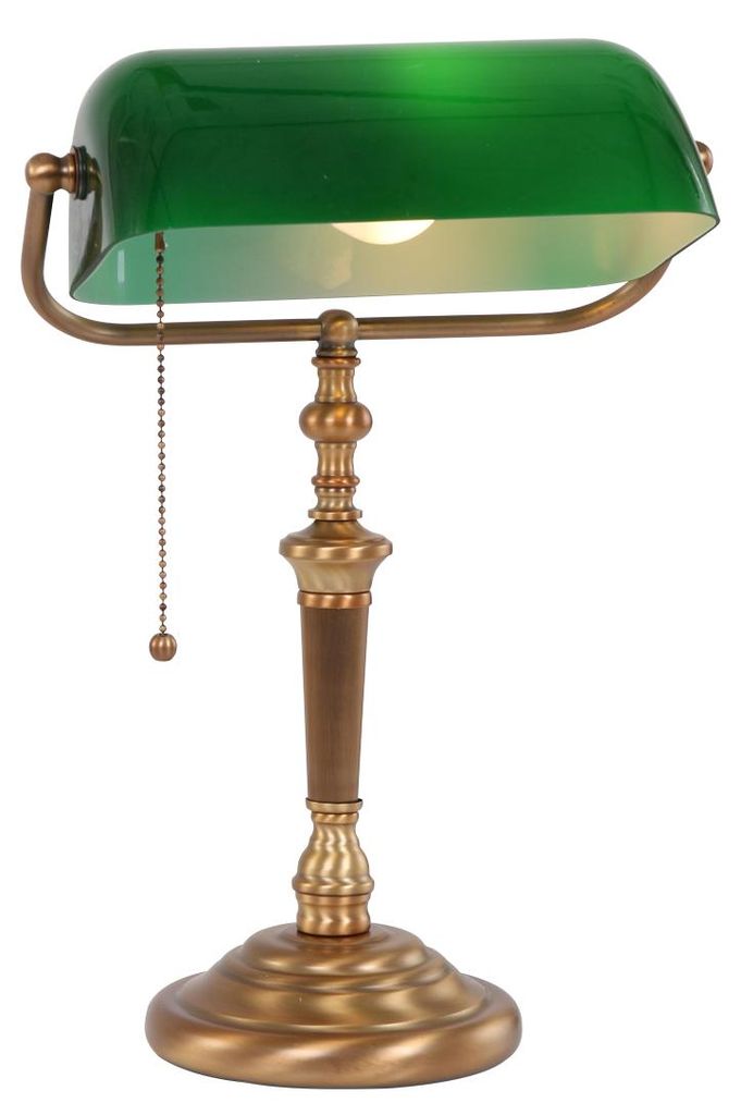 Lampa stołowa - brąz - Ancilla - szkło metal - lampa Zdjęcie produktu 