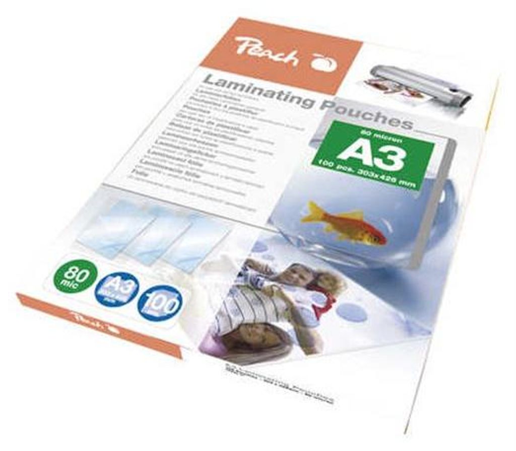 100x Laminierfolien A3, 303 x 426mm, 2x  80 mic, Hochglanz Produktbild 