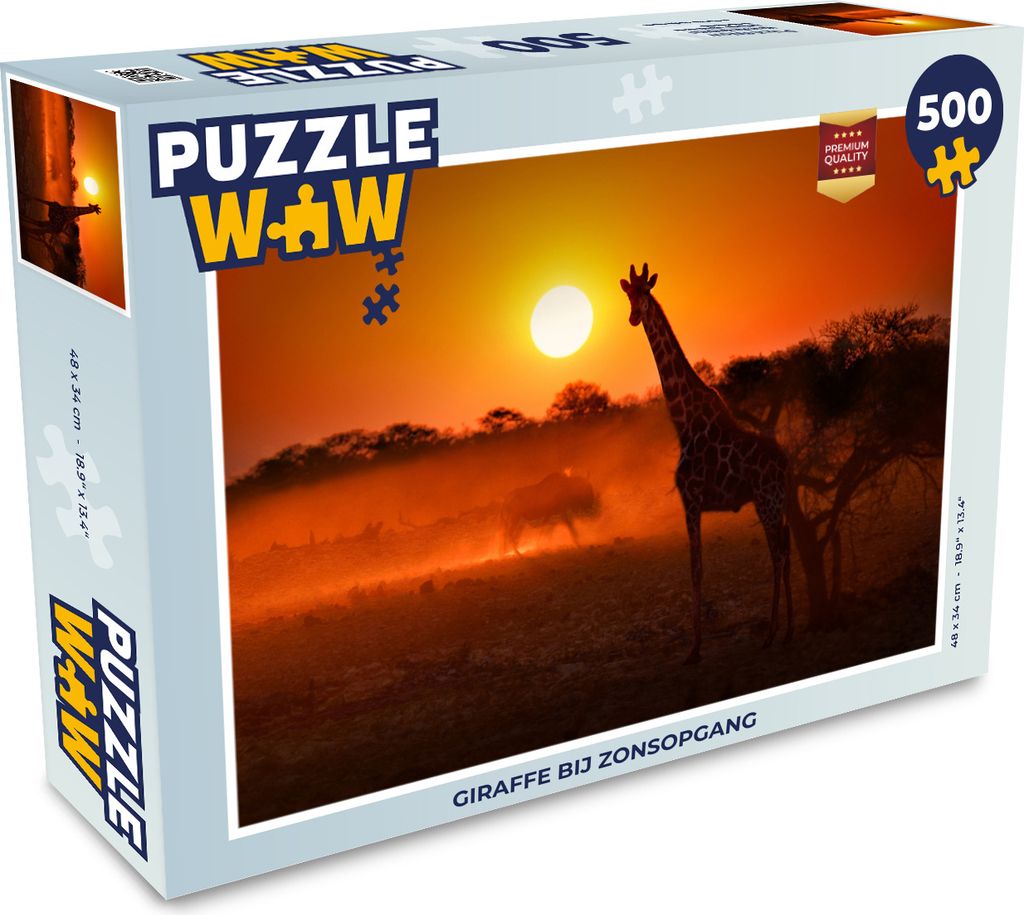 MuchoWow MuchoWow® Puzzle 500 ks Žirafa - Slunce - Savannah Obrázek produktu 
