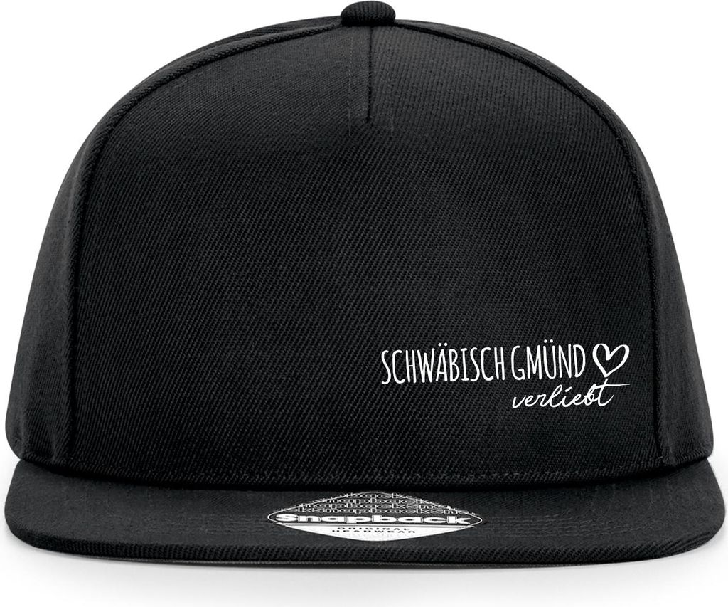 Huuraa Cappy Mütze Schwäbisch Gmünd verliebt Black Polyester Snapback Kappe Geschenkidee
