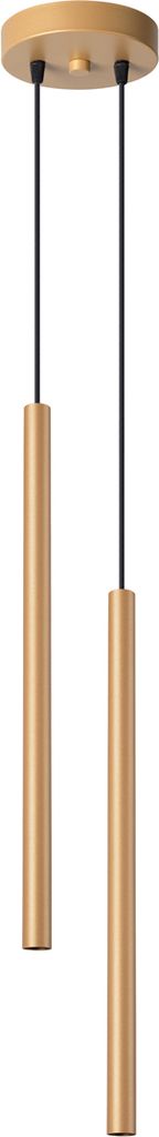Pendelleuchten PASTELO 2 golden 2xG9 8W Stahl 118x15x15cm Produktbild 