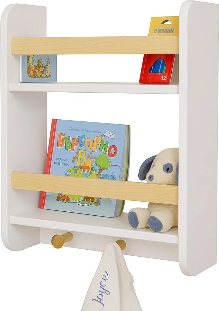 Étagère murale chambre d'enfant pour organiser livres et vêtements 60cm