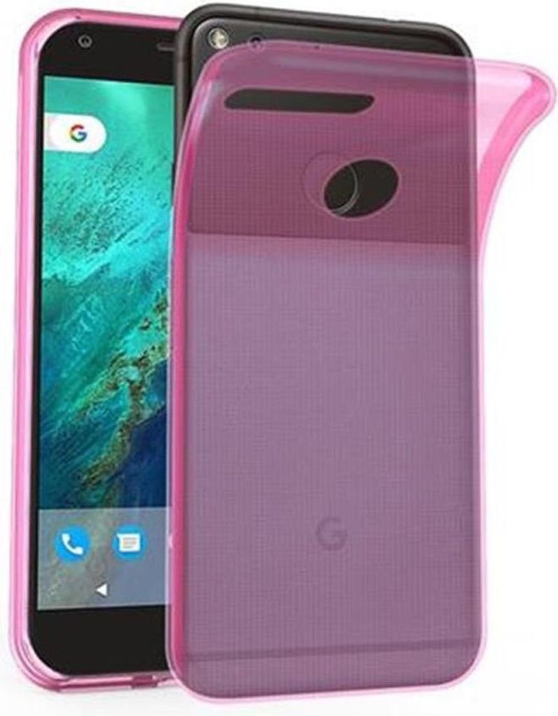 Cadorabo Hülle für Google PIXEL Schutz Hülle in Pink Schutzhülle TPU Silikon Cover Etui Case