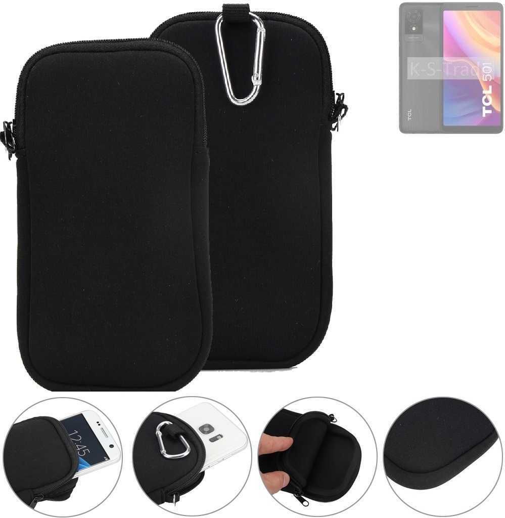 K-S-Trade Neopren-Hülle Handyhülle kompatibel mit TCL 501 Schutzhülle Neoprenhülle Sleeve Schutz-Hülle Gürtel Tasche Case Holster Handytasche