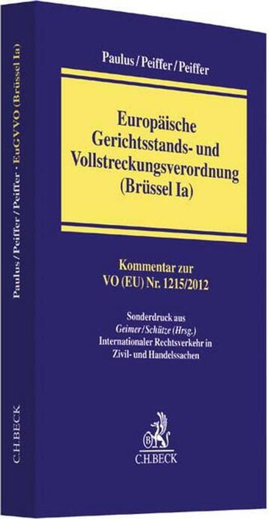 Europäische Gerichtsstands- und Vollstreckungsverordnung (Brüssel Ia)
