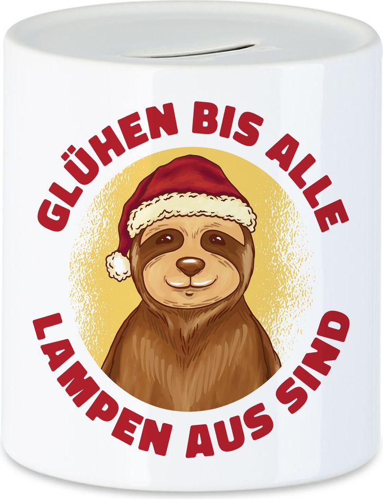 Glühen Bis Alle Lampen Aus Sind Spardose Weihnachten Bär Weihnachtsmütze Frohe Weihnachten Frohes Fest