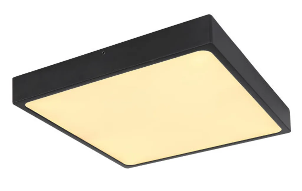 Plafoniera LED Globo 28W Nera 220x220mm - Installazione Facile 4000K