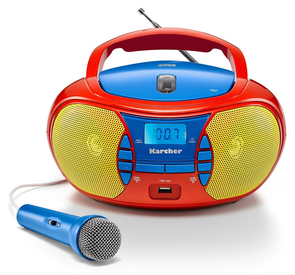 Karcher RR 5026 tragbares CD Radio - bunte Boombox mit Produktbild 