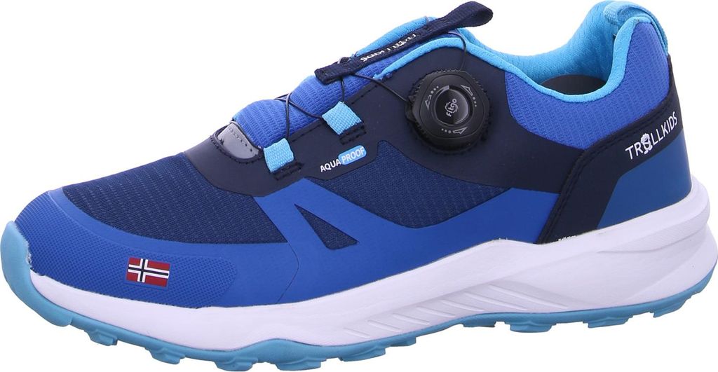Trollkids Trollfjord Hiker Low XT , Blue-Pool Blue, Gr. 35 EU