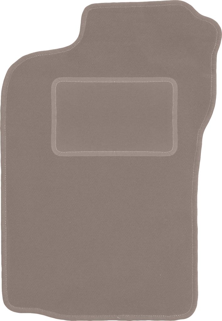 Fahrerfußmatte Velours beige passend für Alfa Romeo 147 (2000-2010, Schrägheck) – mit Befestigungen – passgenau