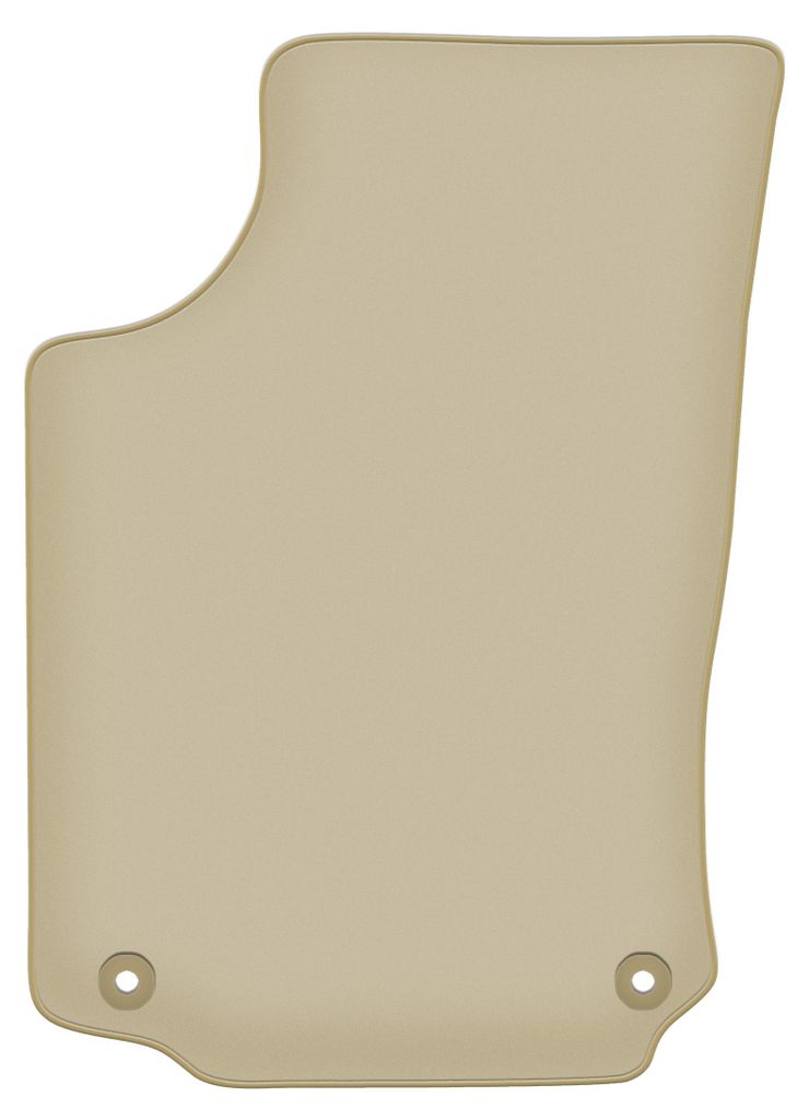 Fahrerfußmatte Velours PREMIUM beige passend für Opel Corsa C (2000-2006, Schrägheck) – mit Befestigungen – passgenau