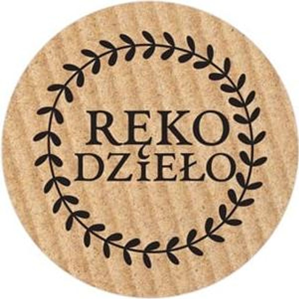 Runde Aufkleber Kraft Fi25mm Handarbeit - 200 Stück