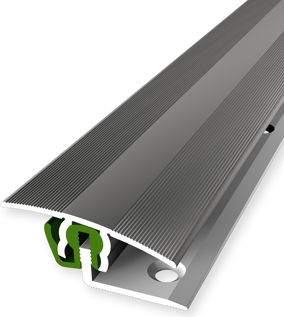 PROVISTON | Übergangsprofil | Parkettausgleich | Breite: 38 mm | Höhenausgleich: 7 - 18 mm | Länge: 900 mm | Aluminiumprofil | Edelstahloptik | ...