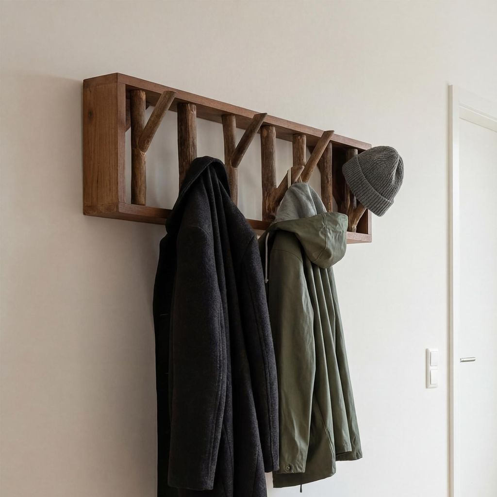 Wandgarderobe Hakenleiste 50 cm Handarbeit Unikat Treibholz Garderobe Wand Flur