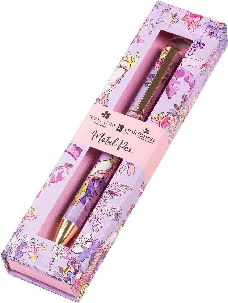 Goldbuch lieblingsSTIFT Insignia Metall Kugelschreiber floral gold violett rosa