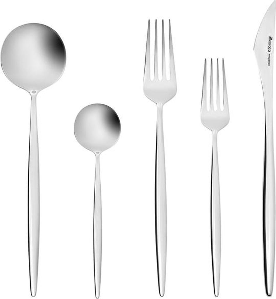 Karaca Porto Besteck Set 12 Personen, Silber