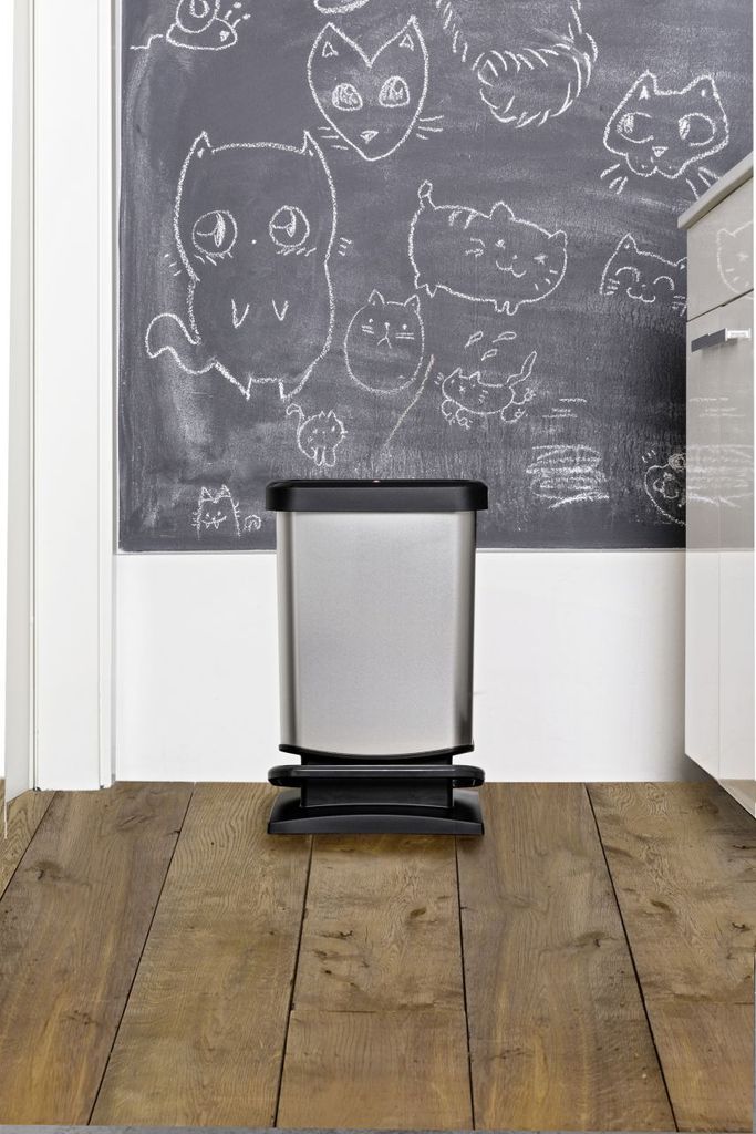 ROTHO Treteimer schwarz/metallicsilber, Inhalt: 20 Liter Produktbild 5