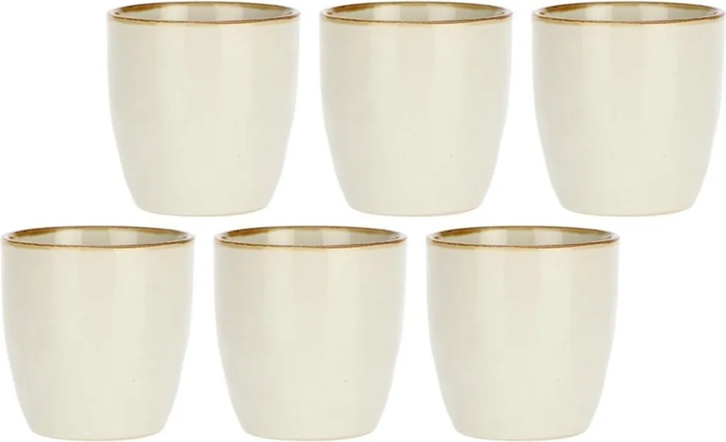 Set 6 Tazzine Caffè Concerto Avorio Rose&Tulipani - Offerta Ceramica