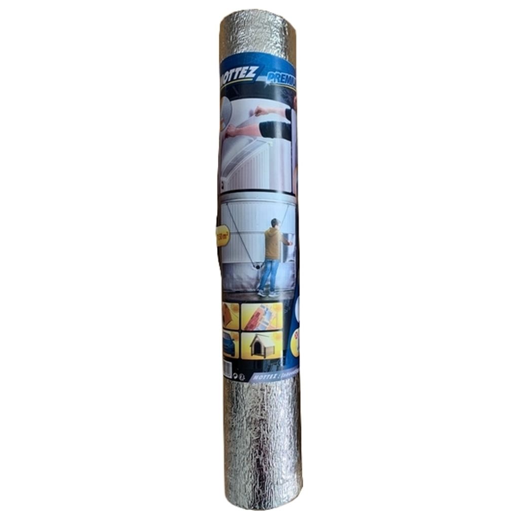 Mottez Premium Isolierschaum - 60 x 250 cm = 1,50 m² - Dicke. 3 mm Doppellagiger Isolierschaum