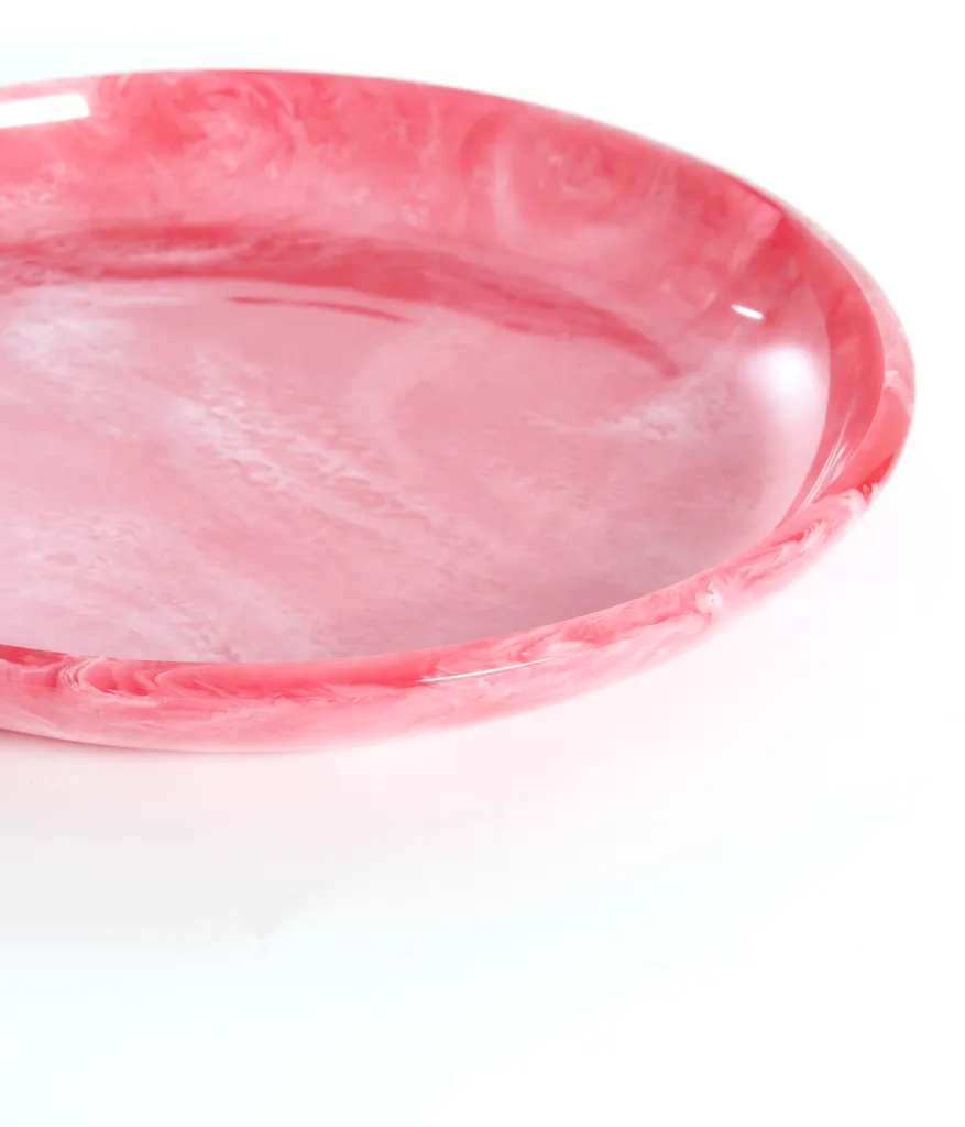 Plat céramique BELAWAN rose 44 cm : l'objet déco chic et durable - 2