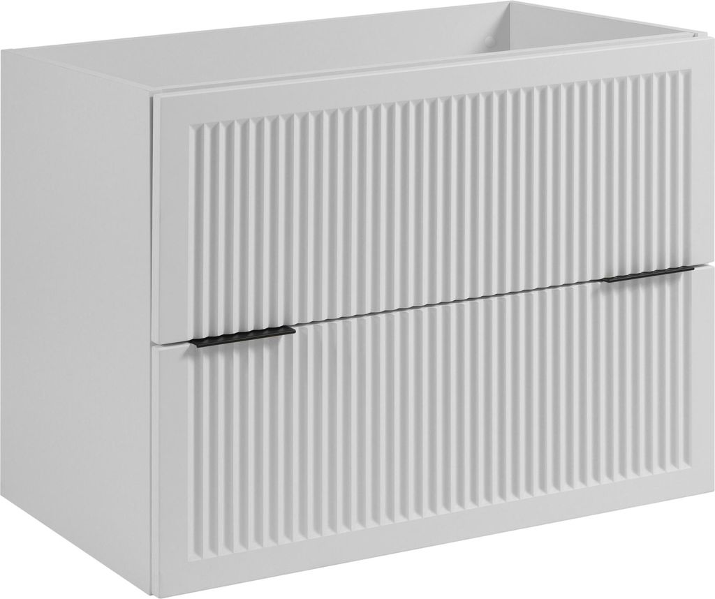 Badezimmerschrank, weiß, 80 x 44,5 x 60,7 cm, Ohne Tischplatte