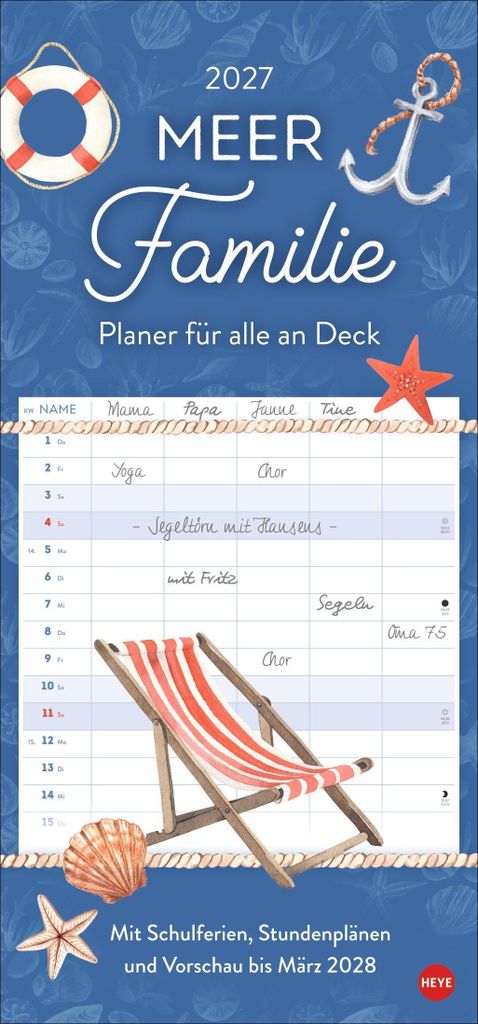 Meer Familie Familienplaner 2027 - Planer für alle an Deck Produktbild 