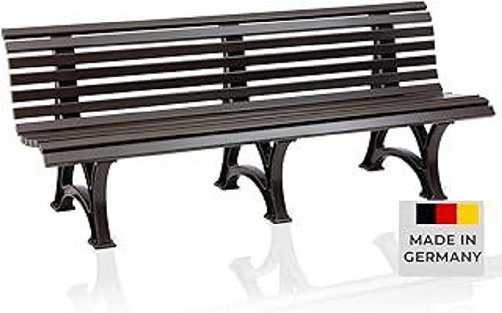 Blome Sitzbank Borkum – Gartenbank für Garten, Balkon, Terrasse, Parkbank in braun, 4-Sitzer, Germany