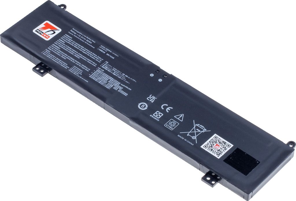 T6 Power Akku für Asus VivoBook Pro 16X M7601RM, Li-Poly, 15,4 V, 5845 mAh (90 Wh), schwarz