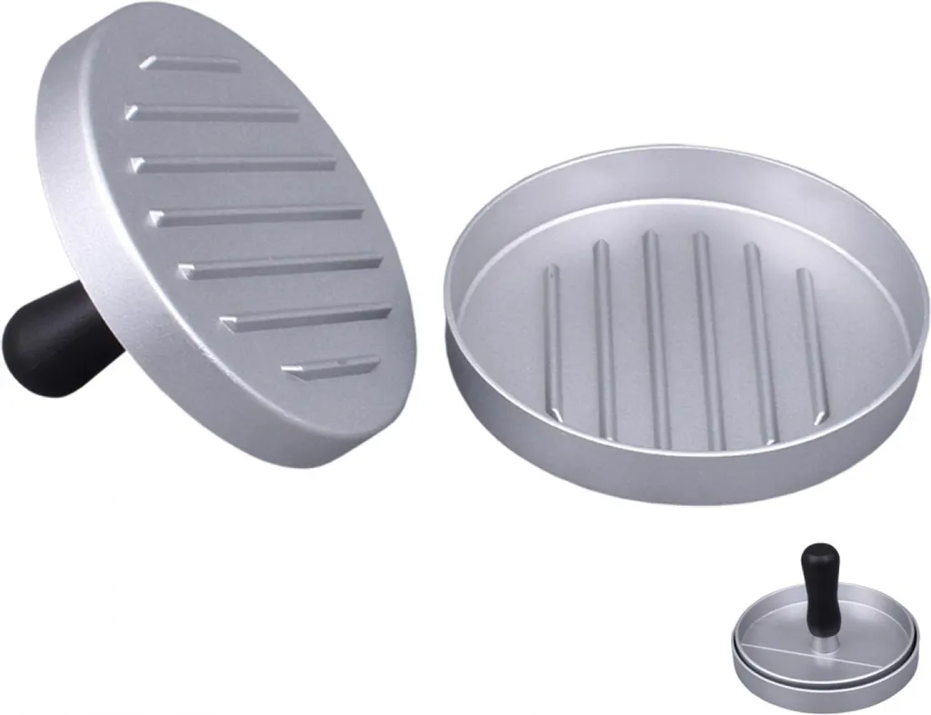 Nohel Garden Pressa Hamburger BBQ d12x9cm - Alluminio pressofuso