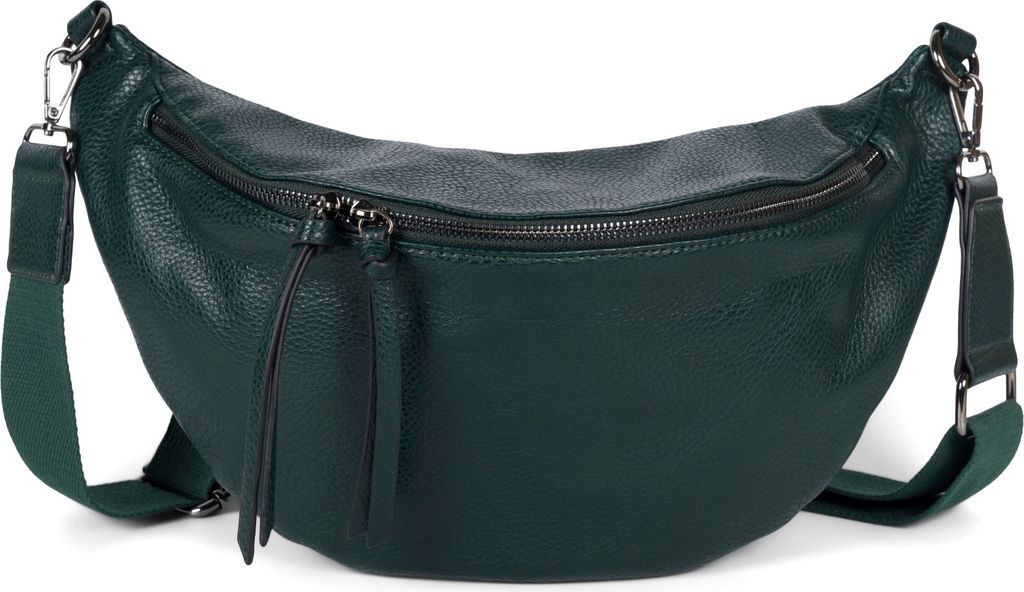 styleBREAKER Damen Halbmond Schultertasche groß | Crossbody Umhängetasche Handtasche mit 2 Wege Reißverschluss & verstellbarem Schultergurt 37 x...